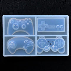 Game Controller Silicone Mold (4 Cavity) | TV Video Game Cabochon DIY | Kawaii Decoden Supplies | Resin Crafts