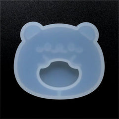 Kawaii Bear Shaker Charm Silicone Mold | Cute Animal Mould | Resin Jewellery Making (48mm x 41mm)