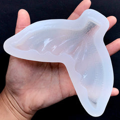 Large Mermaid Tail Silicone Mold | Marine Life Soft Mold | Fish Tail Clear Mould for UV Resin Crafts | Kawaii Craft Supplies (125mm x 90mm)