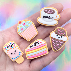 Miniature Sugar Cookie Cabochon Assortment | Kawaii Decoden Embellishment | Dollhouse Sweets Deco | Doll Food Supplies (5 pcs / Mix)