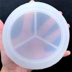 Round Trinket Dish with Wave Rim Silicone Mold | Resin Plate DIY | Home Decoration Craft (130mm)