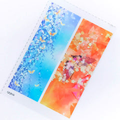 Butterfly Wagara Clear Film Sheet for Resin Art | Japanese Pattern Embellishment | Resin Jewellery Supplies | Resin Inclusion