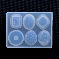 Japanese Candy Silicone Mold Assortment (6 Cavity) | Sweet Deco | Kawaii Decoden | Fake Food DIY | Resin Craft Supplies