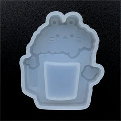Kawaii Beer Animal Shaker Charm Silicone Mold for Resin Jewelry DIY | Cute Resin Shaker Making (45mm x 52mm)