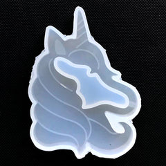 Unicorn Shaker Silicone Mold | Kawaii Cabochon Mold | Magical Girl Jewelry Making | UV Resin Craft Supplies (48mm x 64mm)
