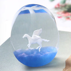 Flying Horse Resin Inclusion | 3D Mini Pegasus | Mythical Creature Embellishment for Resin Craft (1 piece / 20mm x 15mm)