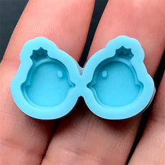 Small Chick Silicone Mold (2 Cavity) | Mini Animal Embellishment DIY | Kawaii Polymer Clay Mold | Resin Craft Supplies (11mm x 13mm)