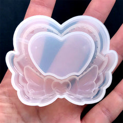 Magical Heart Shaker Mold | Kawaii Resin Shaker Charm Silicone Mould | Shake Shake Decoden Cabochon DIY (62mm x 50mm)