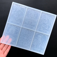 Tarot Deck Silicone Mold (VI to XI) | Divination Tarot Playing Card Mould | Resin Craft Supplies (62mm x 86mm)
