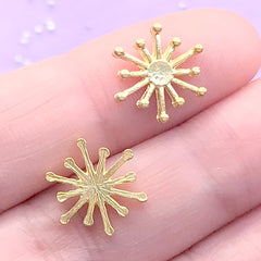 North Star Metal Embellishments for UV Resin Crafts | Astronomical Resin Inclusions | Kawaii Craft Supplies (4 pcs / Gold / 11mm x 12mm)