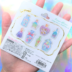 Fairy Potion Sticker Flakes | Magic Potion Stickers | Planner Deco Sticker | Home Decor | Scrapbook Supplies (8 Designs / 48 Pieces)