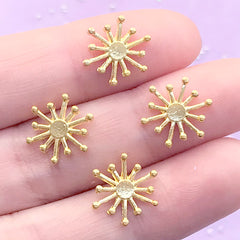 North Star Metal Embellishments for UV Resin Crafts | Astronomical Resin Inclusions | Kawaii Craft Supplies (4 pcs / Gold / 11mm x 12mm)