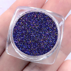 Holo Iridescent Glitter | Holographic Glittery Powder | Resin Craft Supplies (Purple Blue / 0.2mm / 2.5g)