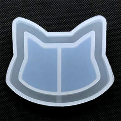 Kawaii Kitty Shaker Mold | Animal Cat Resin Shaker Cabochon DIY | Decoden Embellishment Mold | UV Resin Art Supplies (51mm x 41mm)