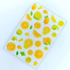 Lemon Clear Film Sheet | Citrus Fruit Embellishment for Resin Craft Decoration | UV Resin Inclusions | Epoxy Resin Art Supplies
