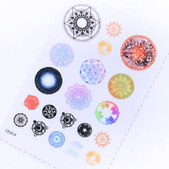 Magical Circle Clear Film Sheet for Resin Craft | Mahou Kei Embellishment | Filling Materials for UV Resin | Resin Inclusions