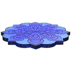 Round Mandala Coaster Silicone Mold | Resin Coaster DIY | Home Decor with Resin (198mm)
