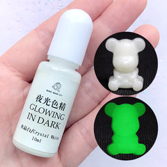 UV Resin Colorant in Glow in the Dark Color | Epoxy Resin Pigment Supplies | Resin Dye | Resin Colouring (Crystal White / 10ml)