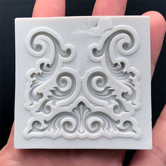 Baroque Swirl Silicone Mold (5 Cavity) | Acanthus Scroll Mould | Victorian Ornament Mold | Antique Embellishment DIY
