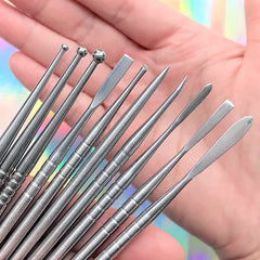 Sculpting Tools and Dotting Tools for Clay Art (Set of 10 pcs) | Double Ended Clay Carving Tools | Clay Modelling Tools