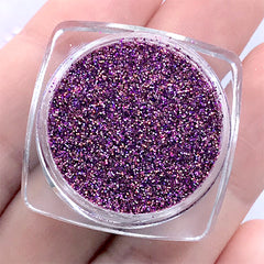 Iridescent Holo Glitter Powder | Holographic Embellishment for Resin Craft | Resin Jewelry DIY (Dark Pink / 0.2mm / 2.5g)