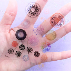 Magical Circle Clear Film Sheet for Resin Craft | Mahou Kei Embellishment | Filling Materials for UV Resin | Resin Inclusions