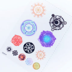 Mahou Kei Magic Circle Clear Film Sheet for UV Resin Jewellery DIY | Magical Girl Resin Inclusions | Kawaii Resin Fillers