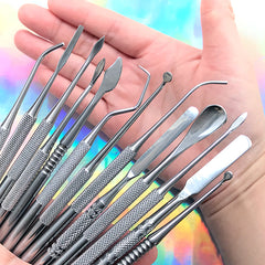 Carving Tools for Clay Art (Set of 13 pcs), Double Ended Clay Modelin, MiniatureSweet, Kawaii Resin Crafts, Decoden Cabochons Supplies