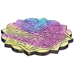 Mandala Flower Coaster Silicone Mold | Resin Coaster Making | Home Decoration Craft | Resin Art Supplies (198mm)