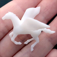 3D Pegasus Embellishment for Resin Art | Flying Horse Resin Inclusion | Mythical Creature Figurine (1 piece / 35mm x 26mm)