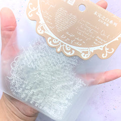 Message Sticker Flakes | Calligraphy Stickers | Resin Inclusions | Scrapbooking Embellishments | Journal Decoration (Set of 40 pcs)