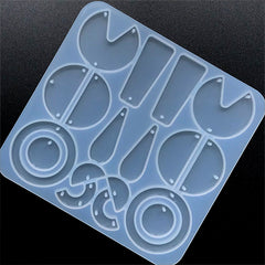 Statement Earring Silicone Mold for Resin (18 Cavity) | Geometry Dangle Earrings Making | Retro Geometric Jewelry DIY