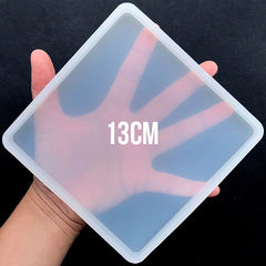 Large Square Coaster Silicone Mold | Big Geometry Mold | Resin Coaster DIY | Epoxy Resin Art Supplies (130mm)