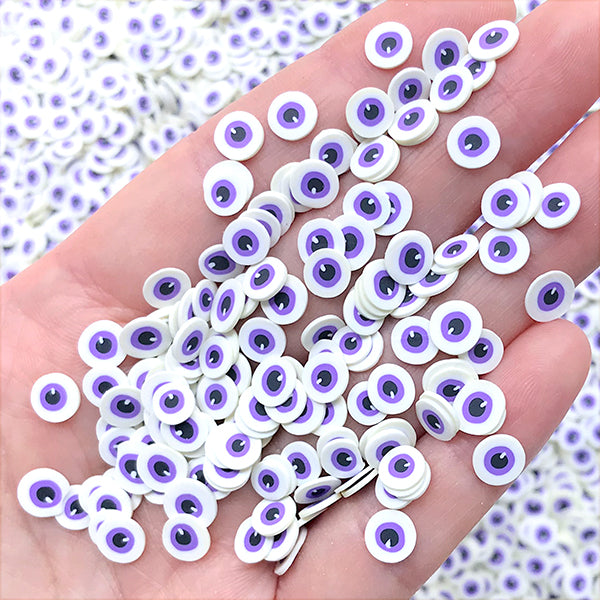 Eyeball Polymer Clay Slices | Halloween Eye Embellishments | Creepy Cute  Resin Shaker Bits | Nail Decorations (5 grams)