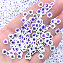 Eyeball Polymer Clay Slices | Halloween Eye Embellishments | Creepy Cute Resin Shaker Bits | Nail Decorations (5 grams)