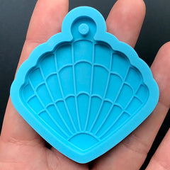 Seashell Charm Silicone Mold | Scallop Shell Pendant Mould | Mermaid Jewelry Making | Resin Craft Supplies (50mm x 52mm)