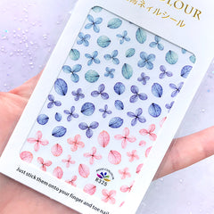Mini Dried Hydrangea Flower Sticker | Floral Resin Inclusions | Nail Art Designs | Resin Craft Supplies