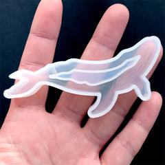 Whale Resin Shaker Charm Silicone Mold | Marine Life Mold | Fish Cabochon Mold | Kawaii Resin Craft Supplies (29mm x 80mm)