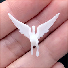 Mythical Creature Figurine for Resin Jewelry Making | 3D Pegasus Embellishment | Flying Horse Resin Inclusion (1 piece / 16mm x 19mm)