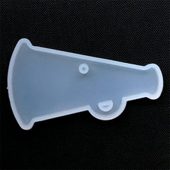 Megaphone Silicone Mold | Bullhorn Mold | Speaking Trumpet Charm Mould | Blowhorn Mold | Resin Jewelry DIY (72mm x 41mm)