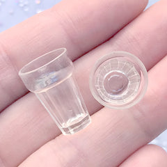 Miniature Fluted Plastic Cup | Dollhouse Iced Lemon Tea DIY | Doll House Iced Milk Tea Making (2 pcs / 13mm x 19mm)