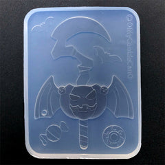 Halloween Pumpkin Grim Reaper Silicone Mold (5 Cavity) | Kawaii Goth Accessories DIY | UV Resin Craft Supplies