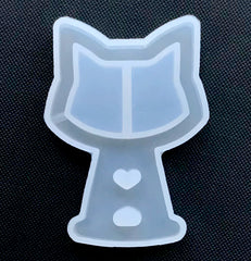 Cat Shaped Gumball Machine Silicone Mold | Decoden Resin Shaker Charm Making | Kawaii Craft Supplies (44mm x 62mm)