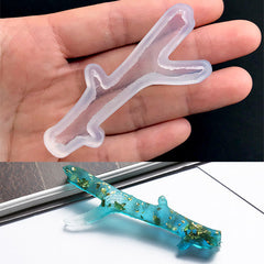 Twig Silicone Mold | Thin Branch Mold | Plant Mold | Clear Mould for UV Resin | Epoxy Resin Supplies (28mm x 65mm)
