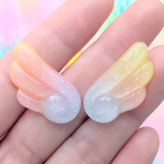 Magical Angel Wings Cabochon in Rainbow Color | Mahou Kei Decoden Phone Case DIY (2 pcs / 16mm x 30mm)