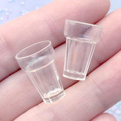 Miniature Fluted Plastic Cup | Dollhouse Iced Lemon Tea DIY | Doll House Iced Milk Tea Making (2 pcs / 13mm x 19mm)