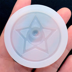 Crystal Star Silicone Mold | Magic Circle Mold | Magical Girl Jewelry Making | Kawaii Craft Supplies | Clear Mold for UV Resin (45mm)