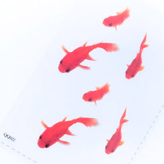 Koi Clear Film Sheet for Resin Art | Nishikigoi Goldfish Resin Inclusions | Resin Koi Pond Making | Carp Fish Embellishment