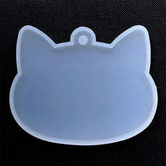Cat Head Silicone Mold | Pet Charm Mold | Animal Jewelry Making | Resin Art Supplies (73mm x 59mm)