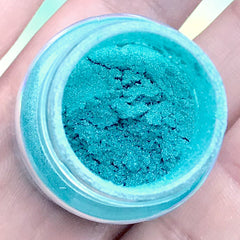 Shimmer Pigment Powder for Resin Craft | Pearlescence Paint | Pearl UV Resin Colorant | Epoxy Resin Dye (Aqua Blue / 4-5 grams)